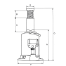 Weber-Hydraulik 2707007 ATG10-200 hydraulic jack 10000 kg 2707 - 2