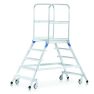 Zarges 41982 Ground floor stepladder, mobile, double sided access, 4 Treads incl. platform - 1