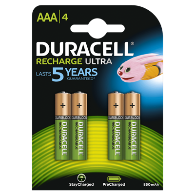 Duracell D203822 Rechargeable batteries Ultra Precharged AAA 4pcs