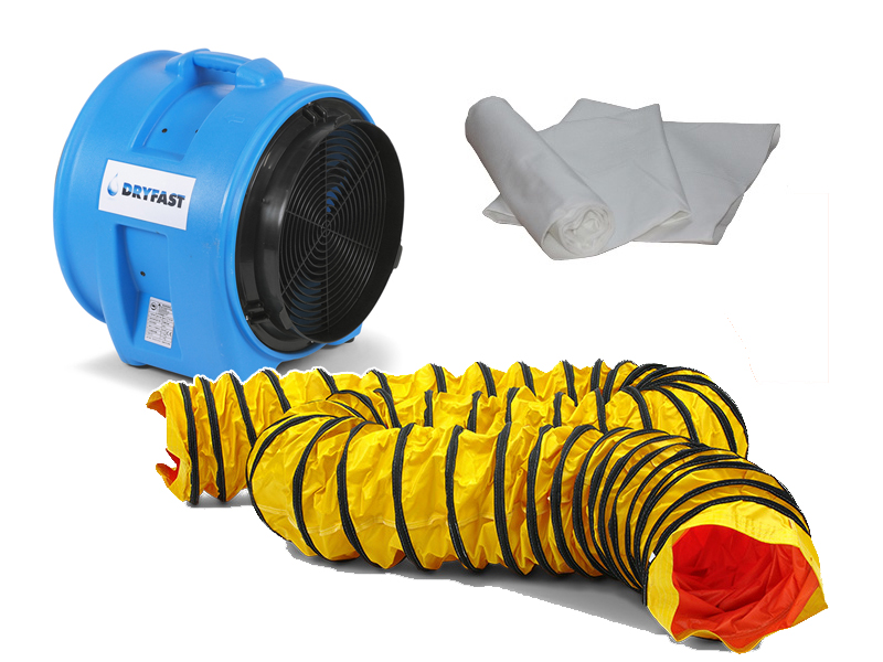 Dryfast DAF7500LSAU Axial fan + 1 dust bag + 1 air hose 10 m