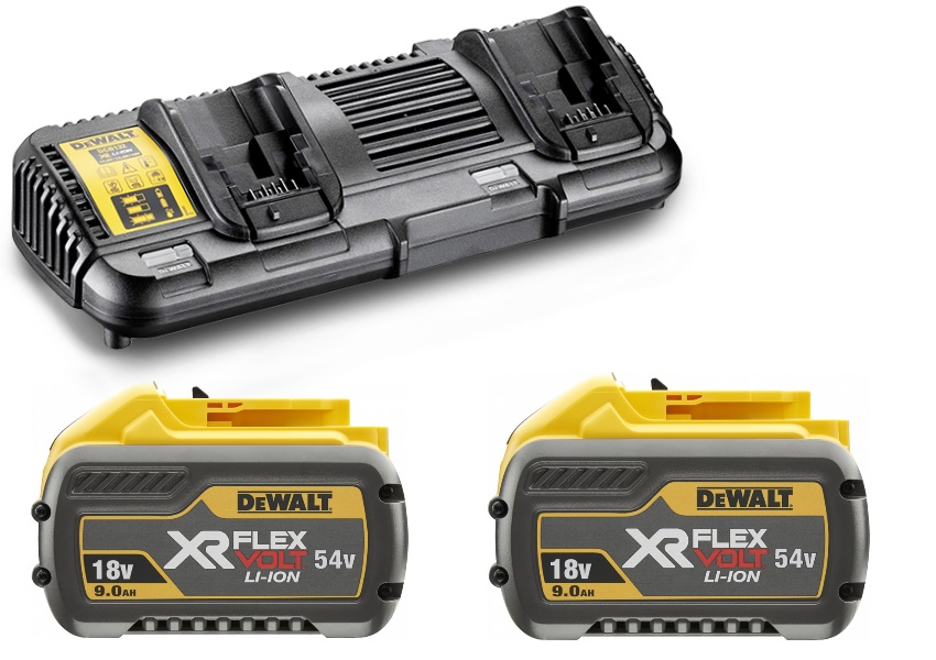 DeWalt Accessories DCB132X2-QW FLEXVOLT Battery Set 2x 18V/54V Batteries + XR Multivoltage Charger