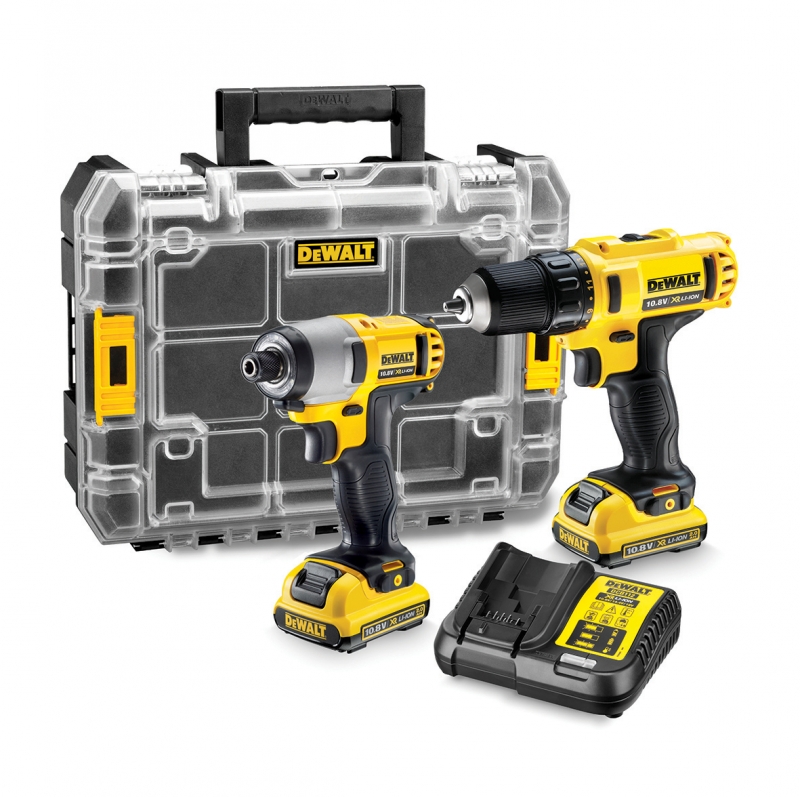 DeWalt DCK211D2T package set DCD710 drill driver + DCF815 impact screwdriver 10.8 V 2.0 Ah XR