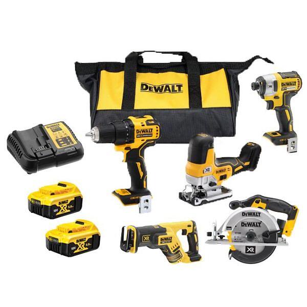 DeWalt DCK501P2 5-Piece Comboset 18V 2 x 5.0Ah Li-Ion + 5 years dealer warranty!