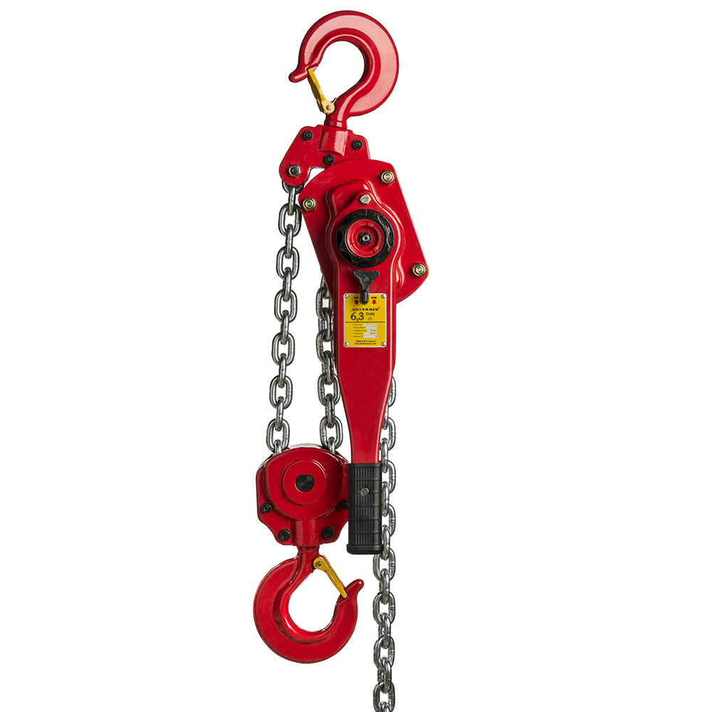 DELTA DR.0.0526303.OP RED - Premium ratchet hoist - 6.3 tons - with overload protection - with 3 meter hoisting height