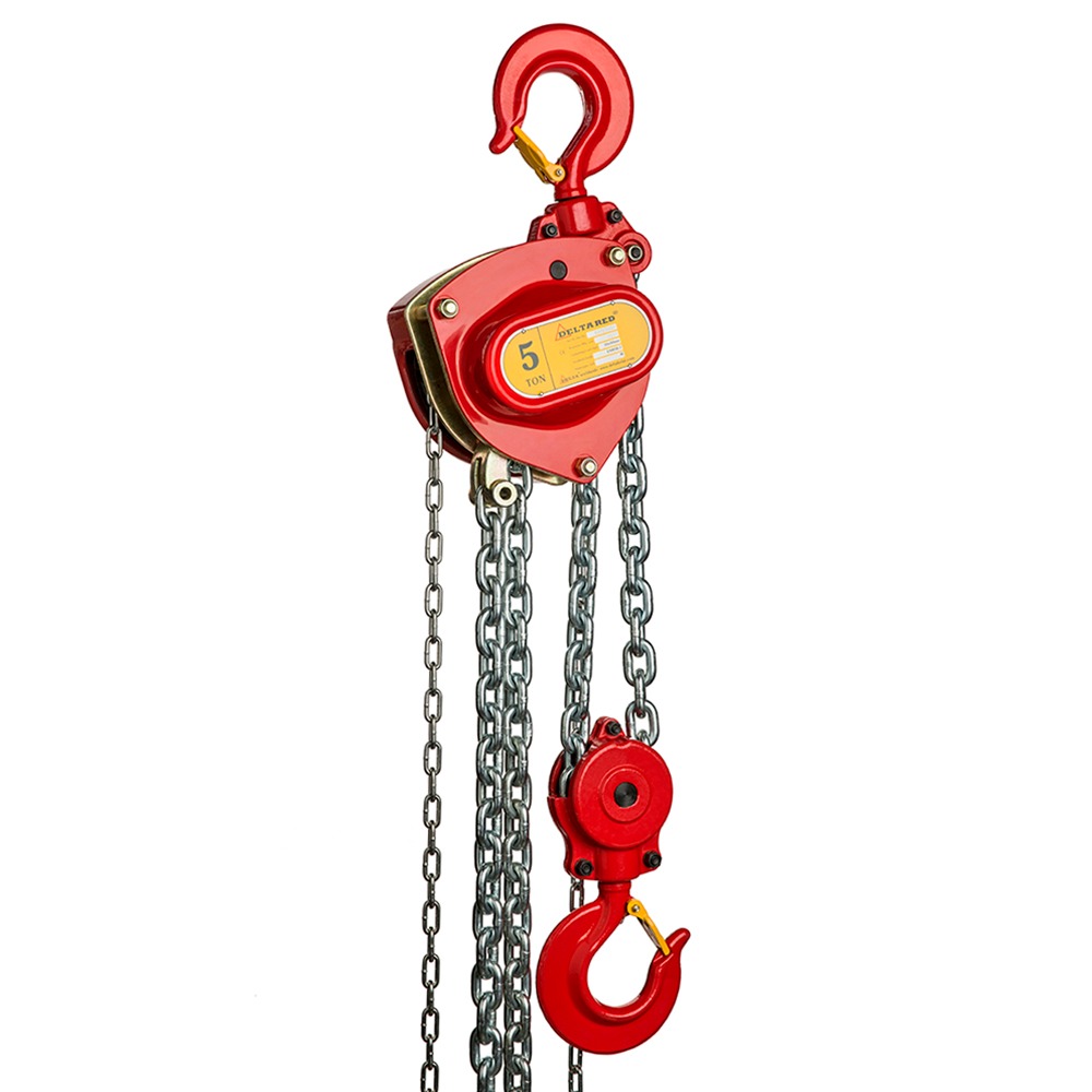 Delta red VS.0.04105000 High-Speed Premium manual chain hoist 5 tons 2 parts excl. chain