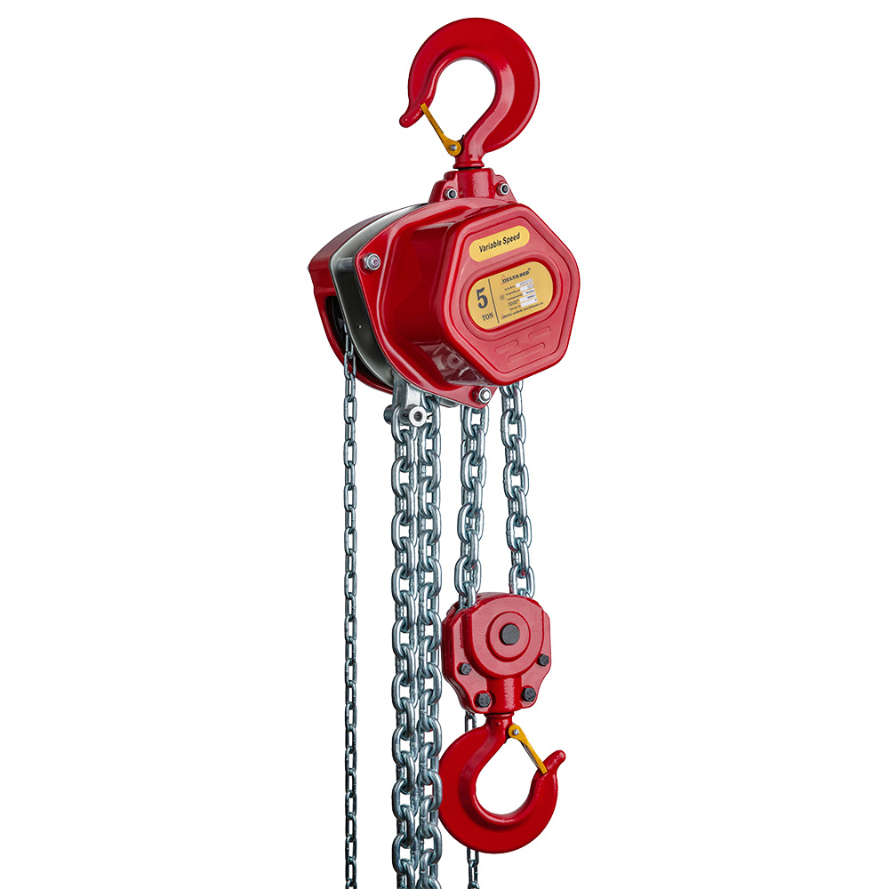 DELTA RED VS.0.04105010 Premium variable-speed hand chain hoist, 3-ton capacity with a lifting height of 10 meters