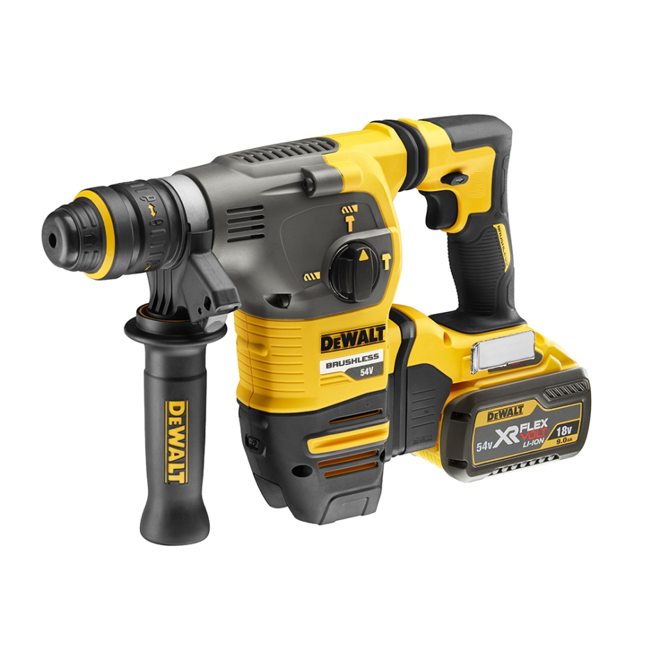 DeWalt DCH335X2-QW Cordless combination hammer SDS-Plus FlexVolt 54V 9,0Ah Li-Ion D25304DH Afzuiging