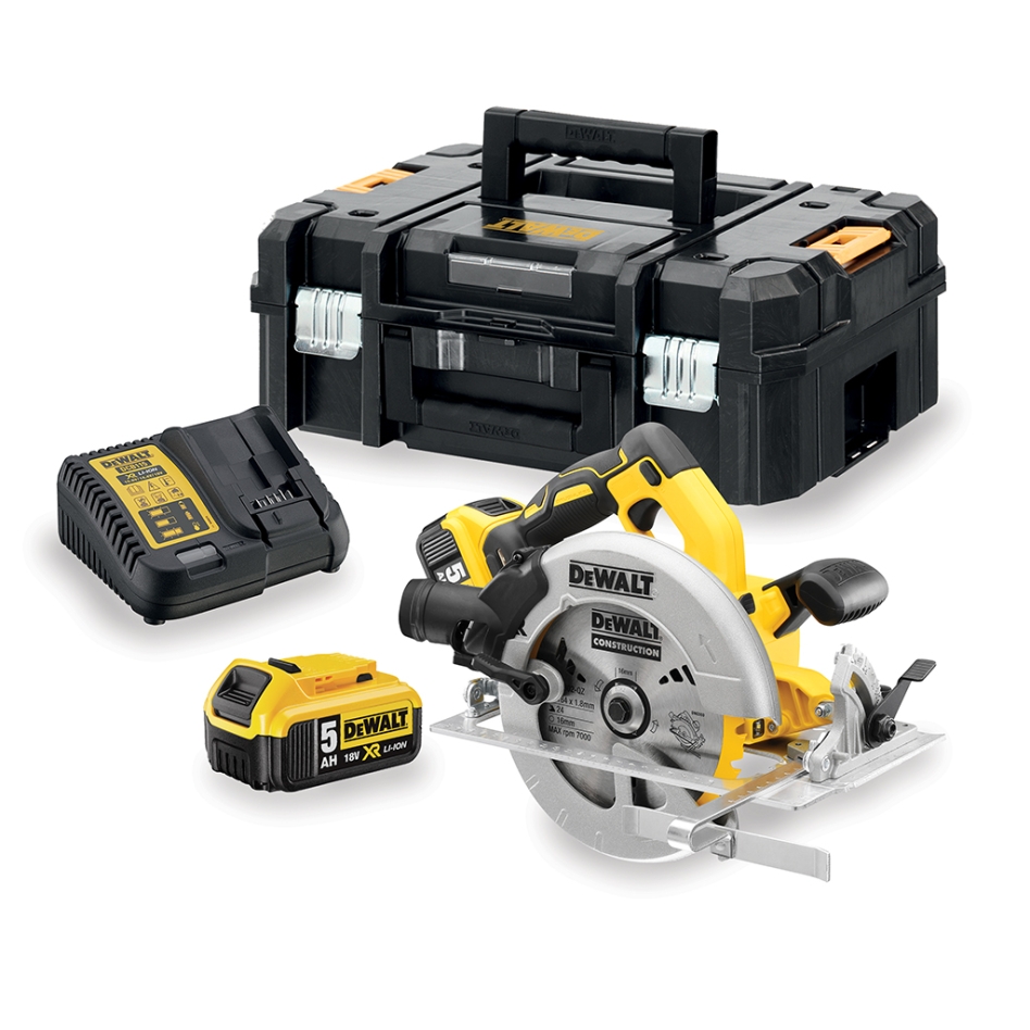 DeWALT DCS570P2-QW DCS570P2 XR 18V 5.0 AH Cordless Circular Saw in TStak Case