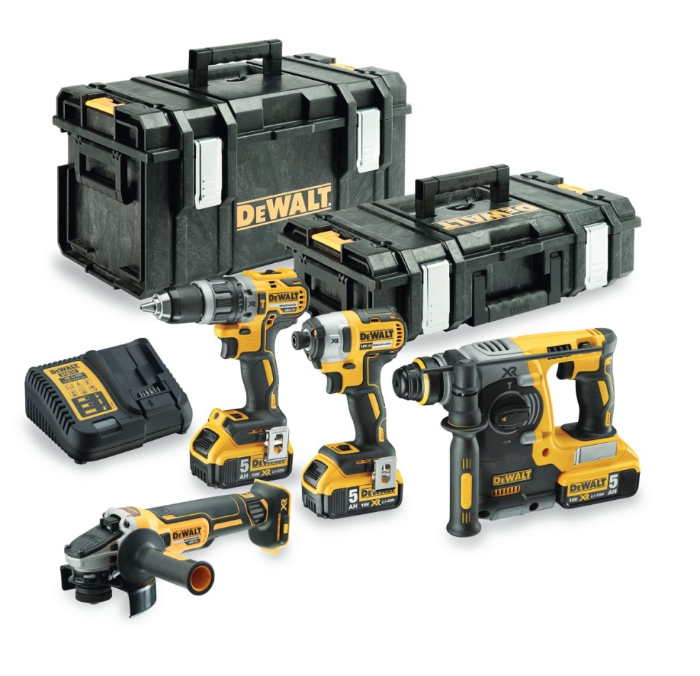 DeWALT DCK422P3-QW DCK422P3 4-piece Combopack XR 18 Volt 3 x 5.0 Ah Li-Ion in Toughsystem