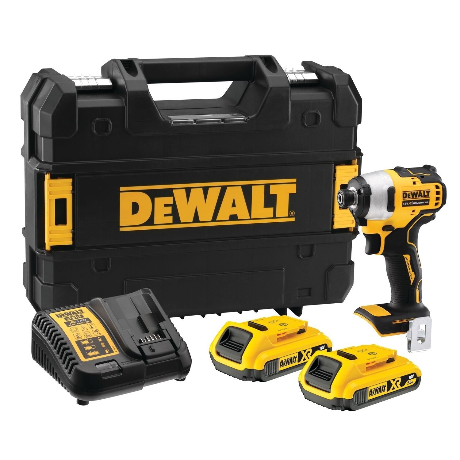 DeWALT DCF809D2T-QW Impact Screwdriver Brushless 18V 2.0Ah Li-Ion in TSTAK