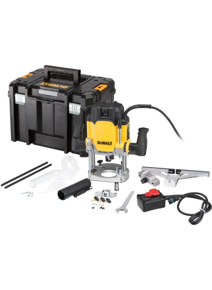 DeWALT DWE627KT-QS 2300 watt plunge router with additional switch for stationary under-table mounting