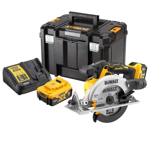 DeWALT DCS565P2-QW XR Cordless Circular Saw 165mm 18V 5.0Ah Li-Ion in TSTAK