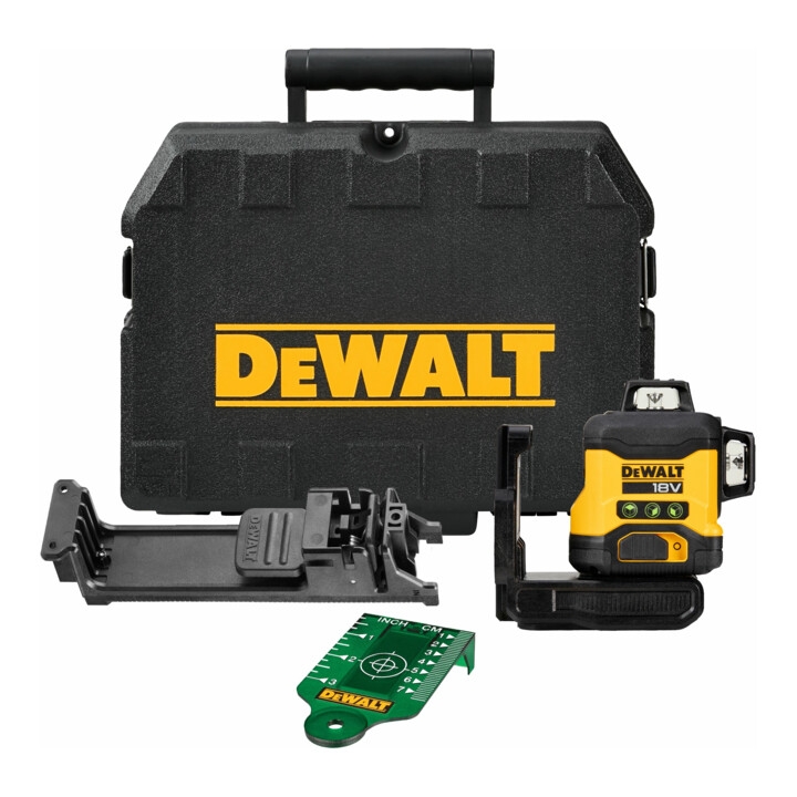 DeWalt DCLE34031N-XJ Self-levelling Cross Line Laser 3x360° Green Beam 18 Volt excl. batteries and charger