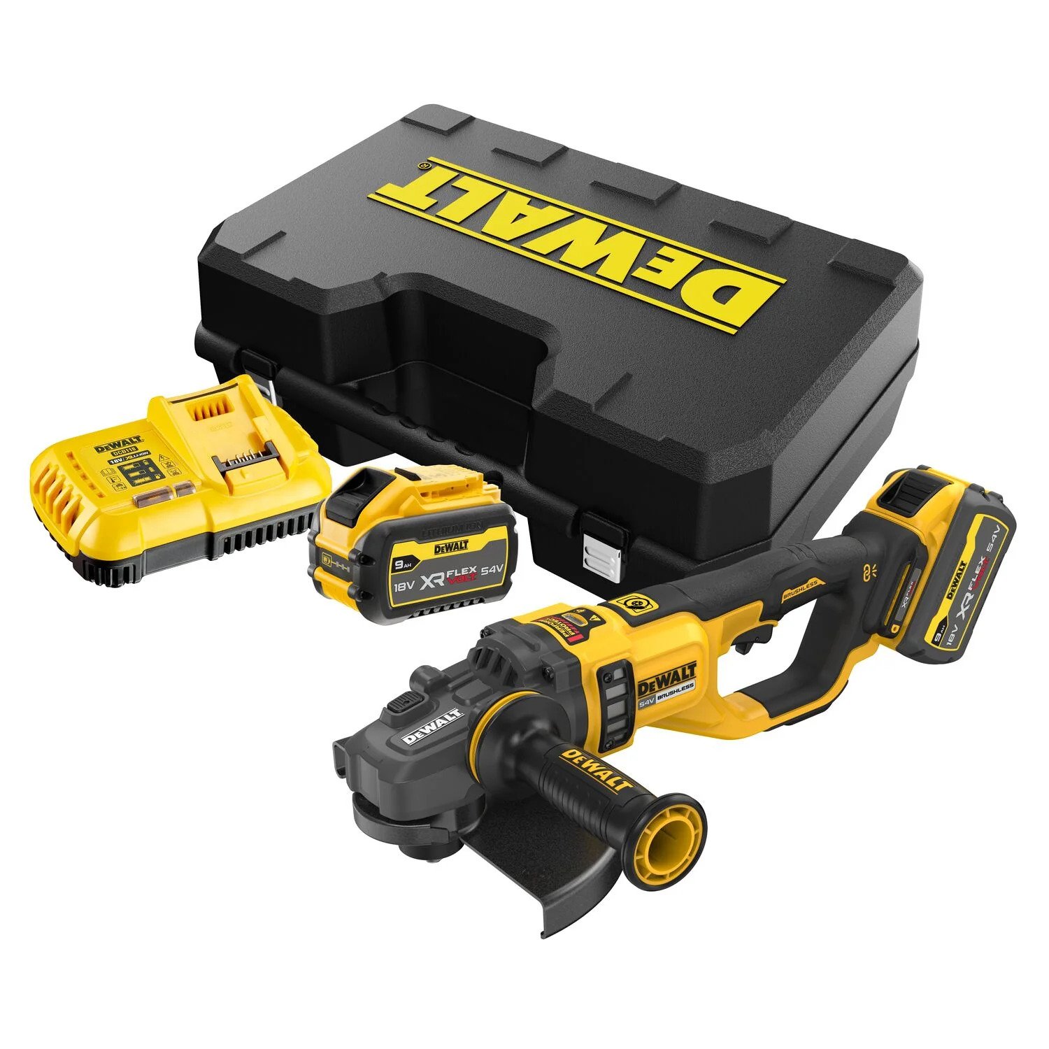 DeWALT DCG460X2-QW XR FlexVolt Angle Grinder 230mm 54V 9.0Ah Li-ion
