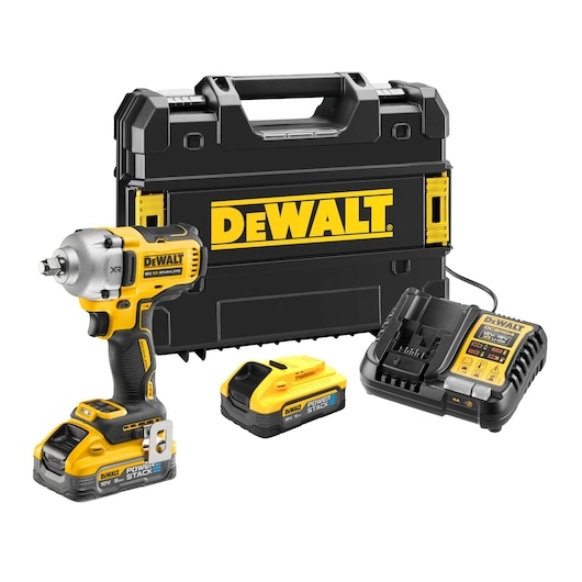 DeWALT DCF891H2T-QW Cordless Impact Wrench 1/2" 18V XR 2x 5.0Ah Li-Ion in TSTAK Brushless