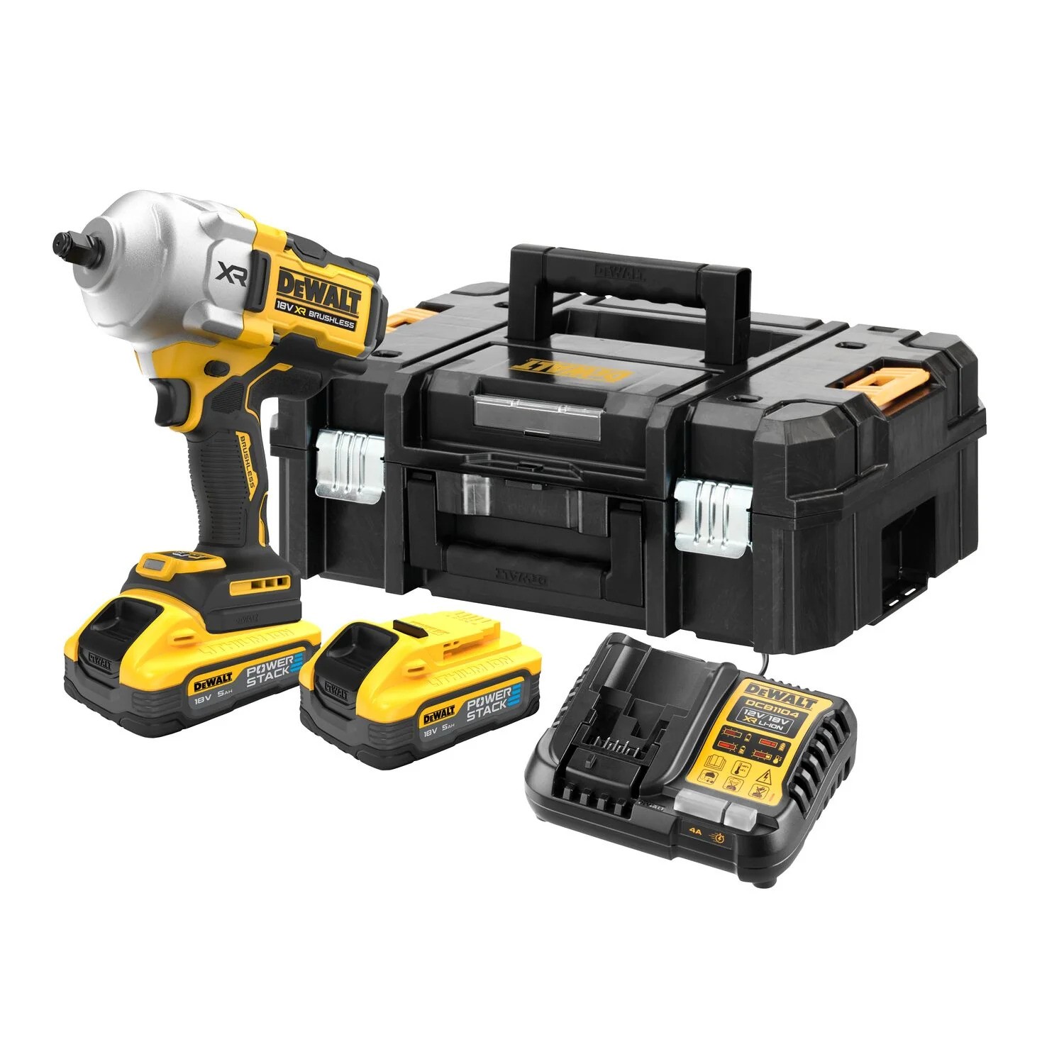 DeWALT DCF961H2T-QW High-Torque Impact Wrench 1/2" 18V 5.0Ah Powerstack in TSTACK case