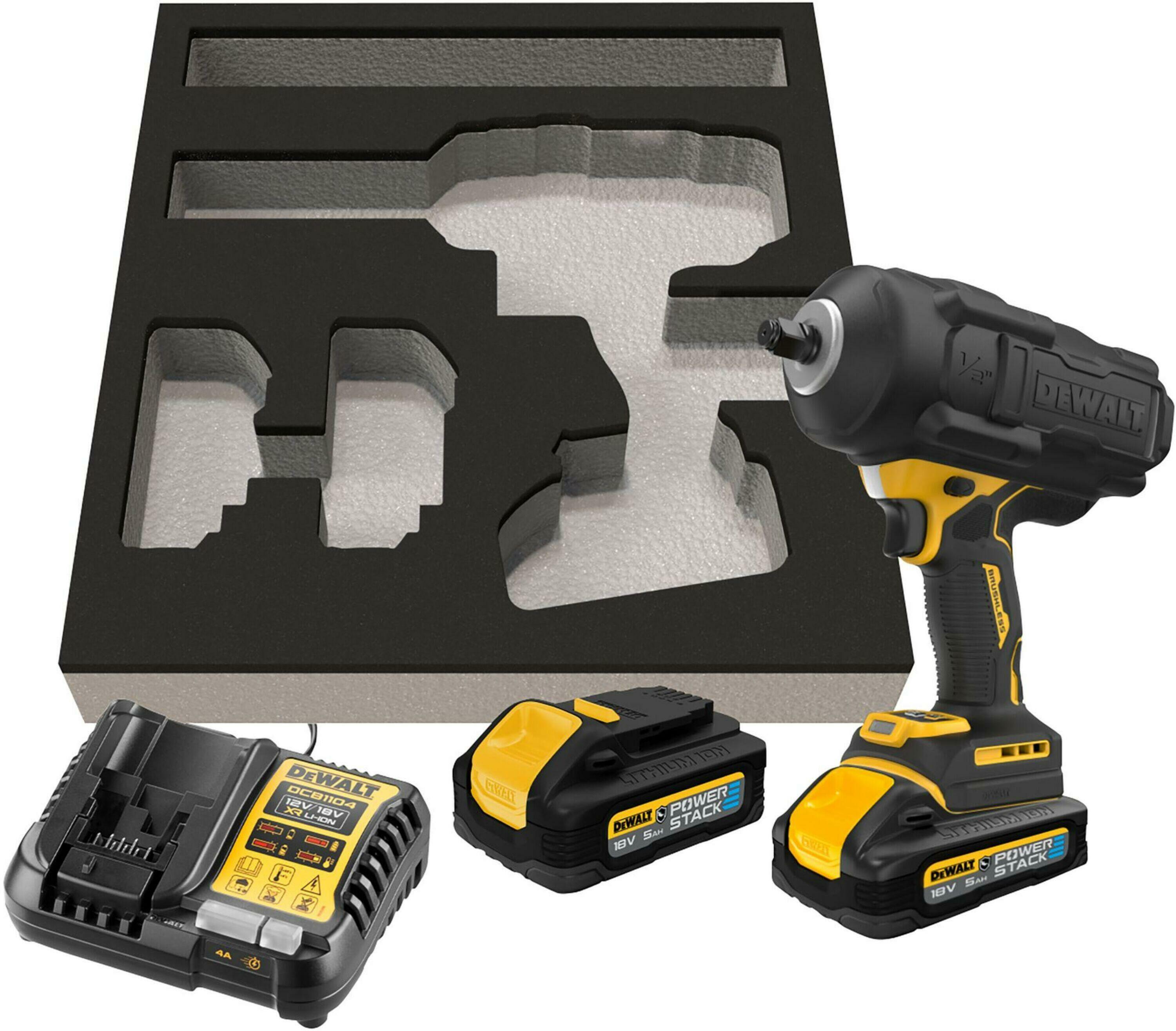 DeWALT DCF961H2G-QW High-Torque Impact Wrench 1/2" 18V 5.0Ah Powerstack