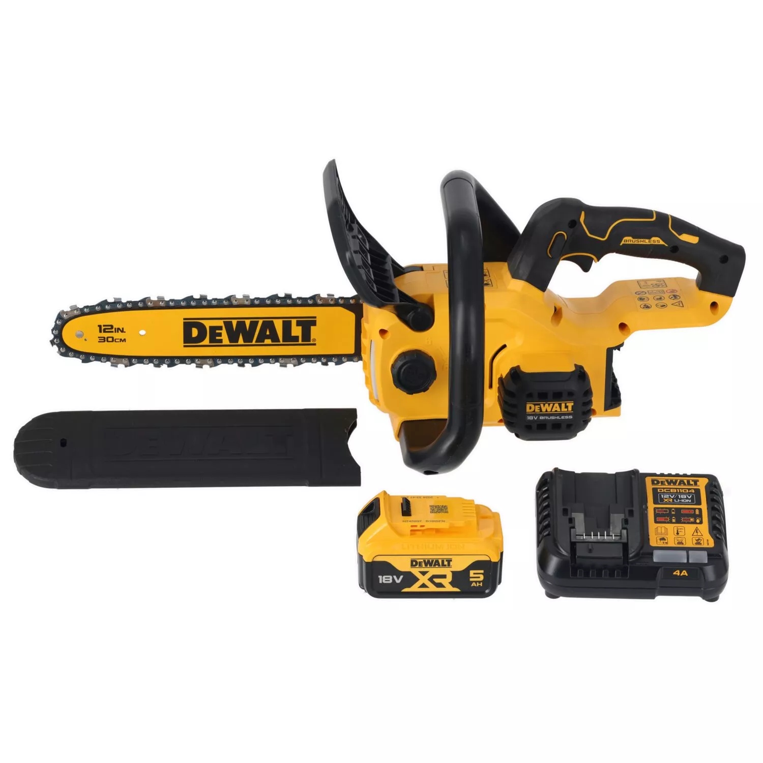 DeWalt DCMCS565P1-QW Compact Accu Chainsaw 30cm 18V XR Brushless 1x 5.0Ah and charger in box