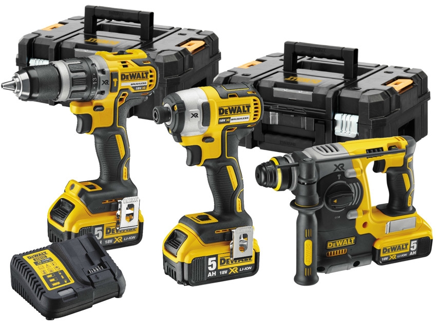 DeWALT DCK368P3T-QW DCK368P3T Combo set DCH273 - hammer drill DCD796 - cordless hammer drill DCF887 - Impact wrench 18 Volt 3 x 5,0AH Li-ion