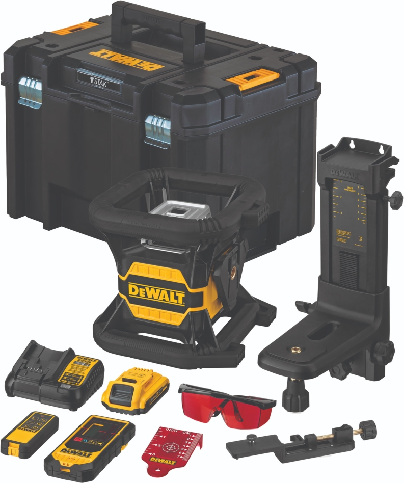 DeWalt DCE080D1RS-QW DCE080D1RS Rotating Laser Red 18 Volt 2.0 Ah Li-ion with Bluetooth