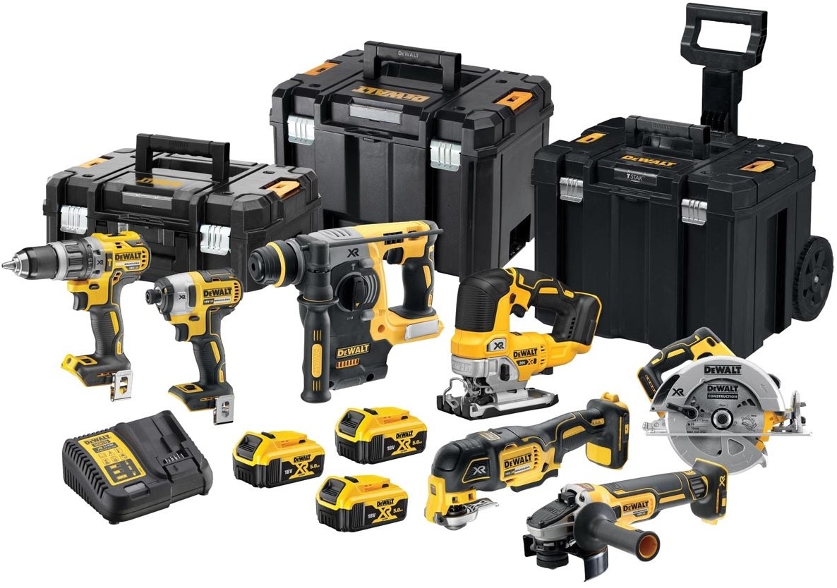 DeWalt DCK755P3T-QW 7-piece Combopack XR 18 Volt 5.0 Ah Li-Ion incl. 3 batteries