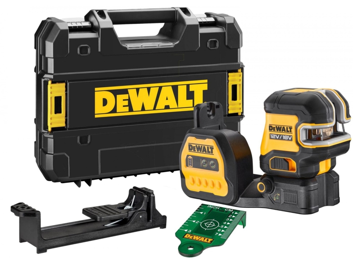 DeWalt DCE825NG18-XJ Self-levelling 5 point cross line laser green beam 12/18V excl. batteries and charger