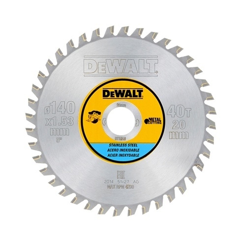 DeWALT Accessories DT1918-QZ Circular saw blade 140 x 20 mm 40T MTCG+R 10°