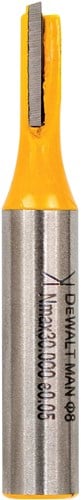 DeWALT Accessories DT90001-QZ Groove cutter HM, 2 cutting edges, shank 8mm, Ø5mm, working length 12mm