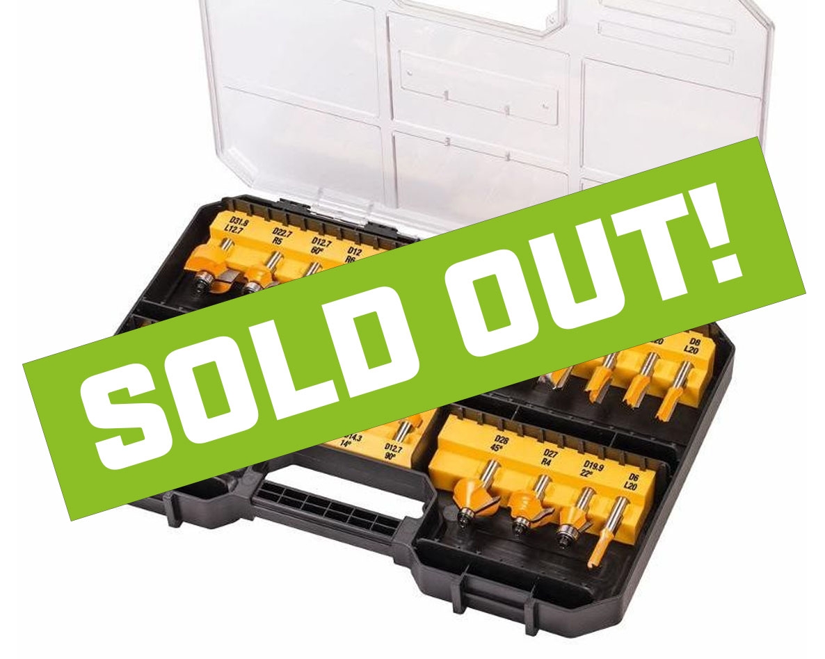DeWalt Accessories DT90017-QZ 22-piece Router Bit Set in case 8 mm