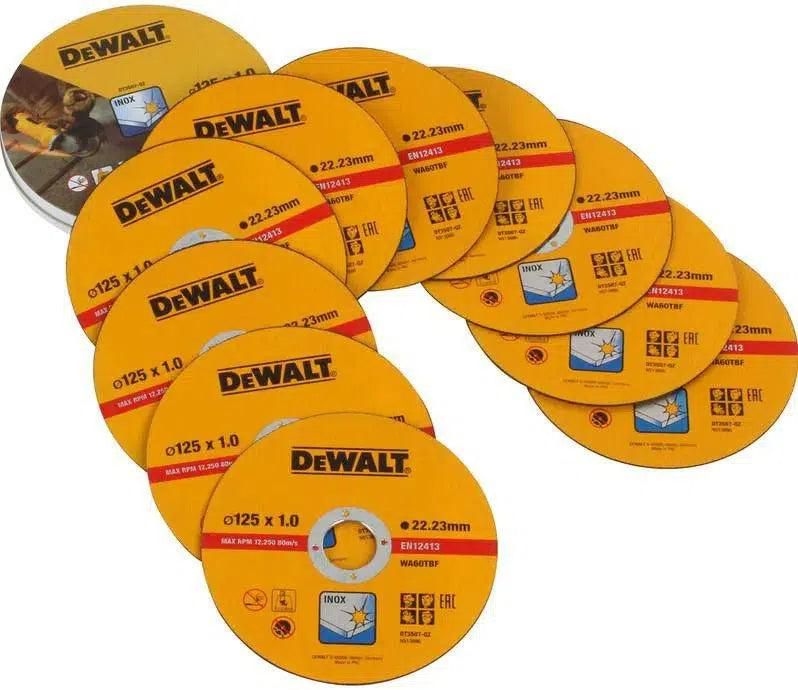 DeWalt Accessories DT3507-QZ DT3507 Cut-off wheel for stainless steel 125 x 22.23 x 1.0 mm 10 pieces in a can