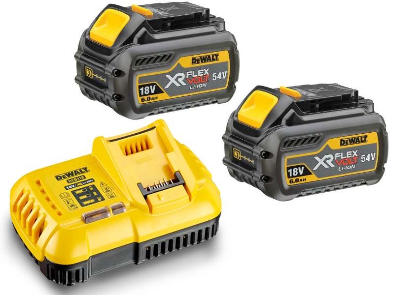 DeWALT Accessories DCB118T2-QW DCB118T2 FlexVolt Starter Kit - 2 x FlexVolt Battery 54V 6.0Ah Li-Ion + DCB118 Quick Charger