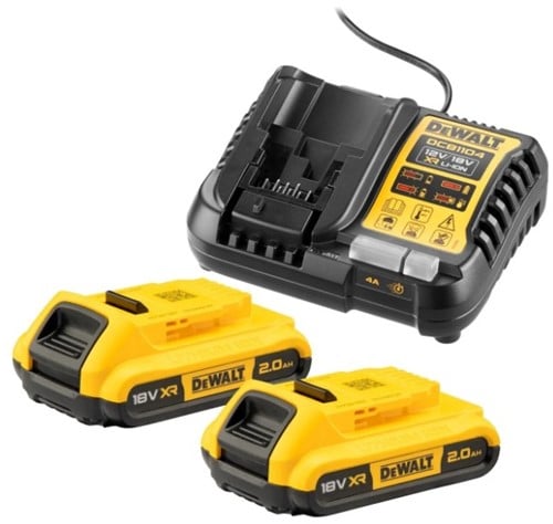 DeWALT Accessories DCB1104D2-QW 18V XR Battery starter pack (2x DCB183 + XR multivoltage charger)