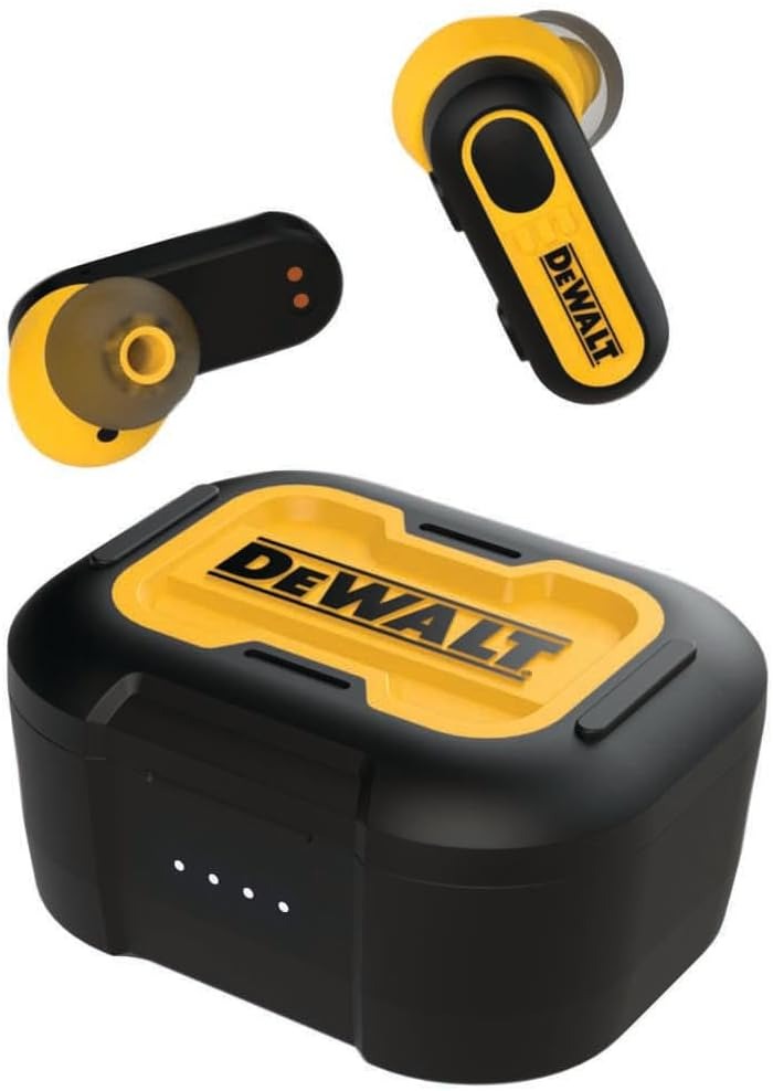DeWalt Accessories 190 2092 DWG Jobsite Pro-X1 True Wireless Earbuds incl. charging cable and charging case