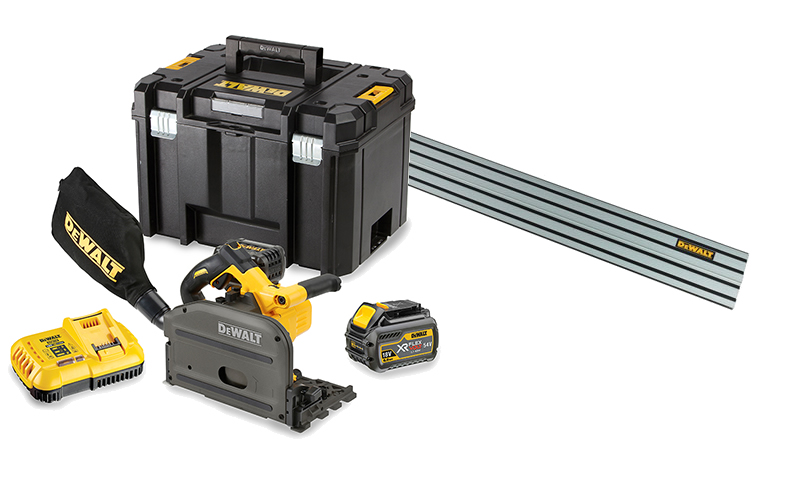 DeWALT DCS520T2R-QW-DWS5022-XJ DCS520T2R-QW XR FlexVolt 54 Volt 6.0Ah Li-Ion Circular saw 165mm Ruler 1500mm