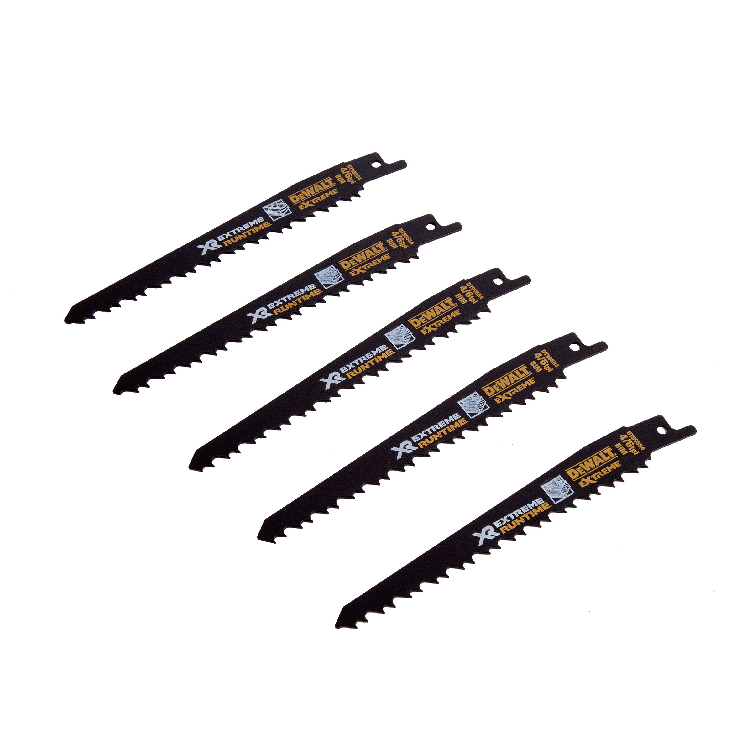 DeWalt Accessories DT99554-QZ XR 152 mm 6TPI Reciprocating saw blades (5 pieces)