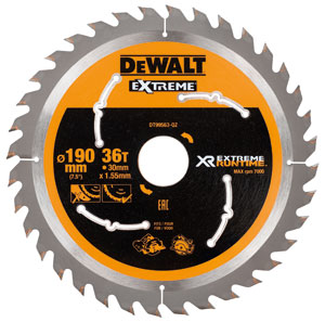 DeWalt Accessories DT99563-QZ XR Circular saw blade, 190 x 30 x 36T, CSB