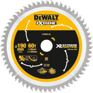 DeWalt Accessories DT99564-QZ XR Circular saw blade, 190 x 30 x 60T, CSB