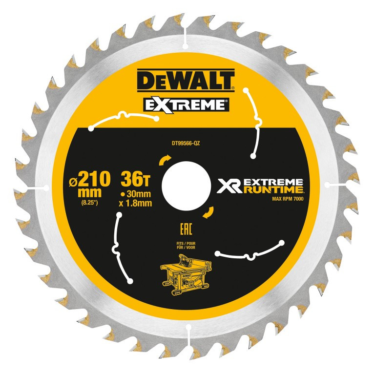 DeWalt Accessories DT99566-QZ XR Circular saw blade 210 x 30 mm 36 Tands
