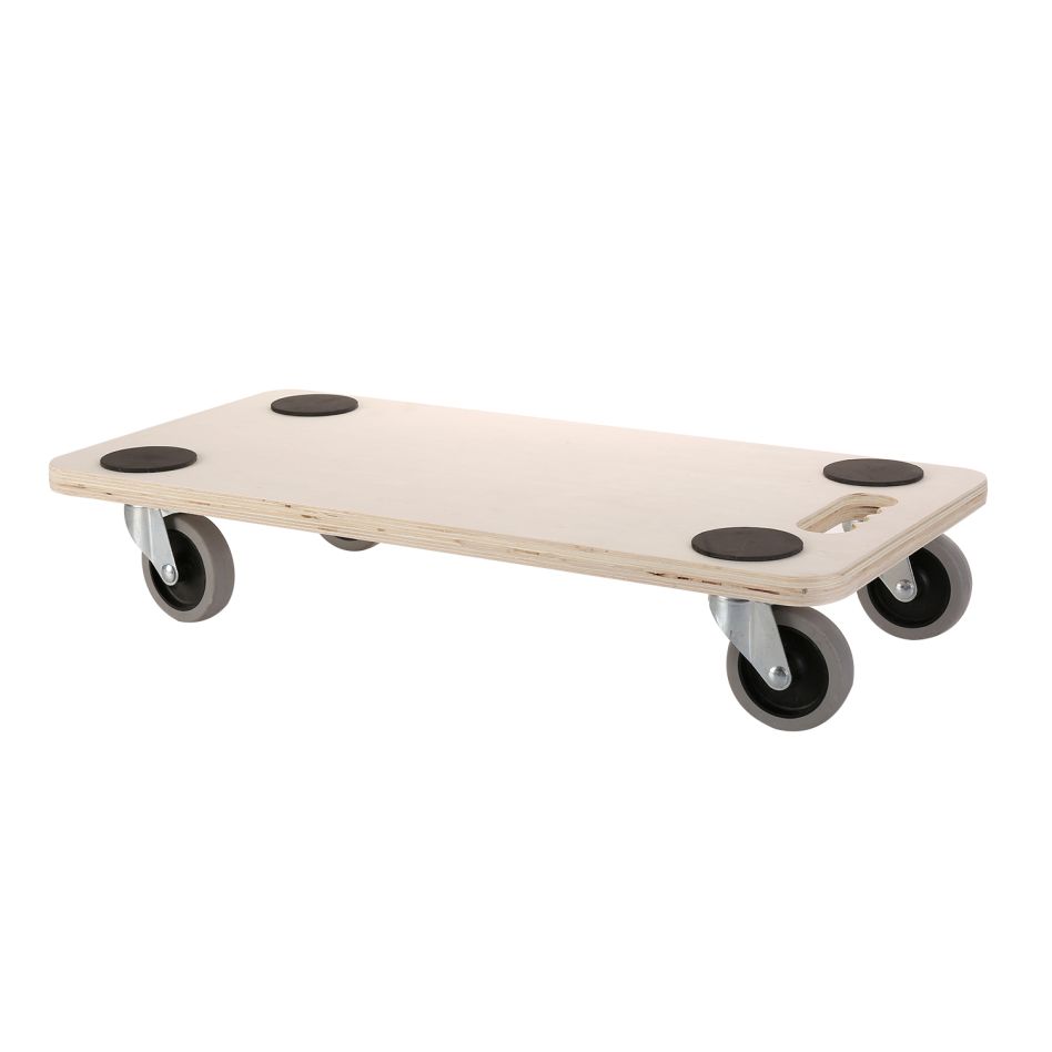 DIGGERS DIG825 Plywood dolly, 58x29cm, 200kg load capacity, 75mm TPR wheels, FSC 100%