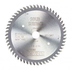 DeWALT Accessories DT1087-QZ CZB 165 x 20 x 54T HM Circular saw blade
