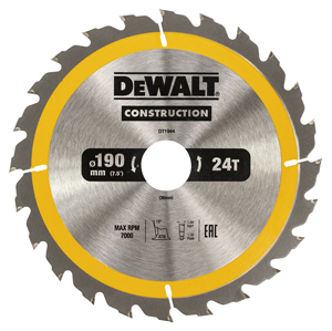 DeWalt Accessories DT1944-QZ Circular saw blade 190 x 30 mm 24T ATB 16°