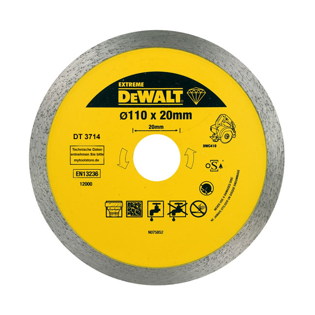 DeWalt Accessories DT3714-QZ DT3714 Diamond disc 110x20 Professional Economy 1.