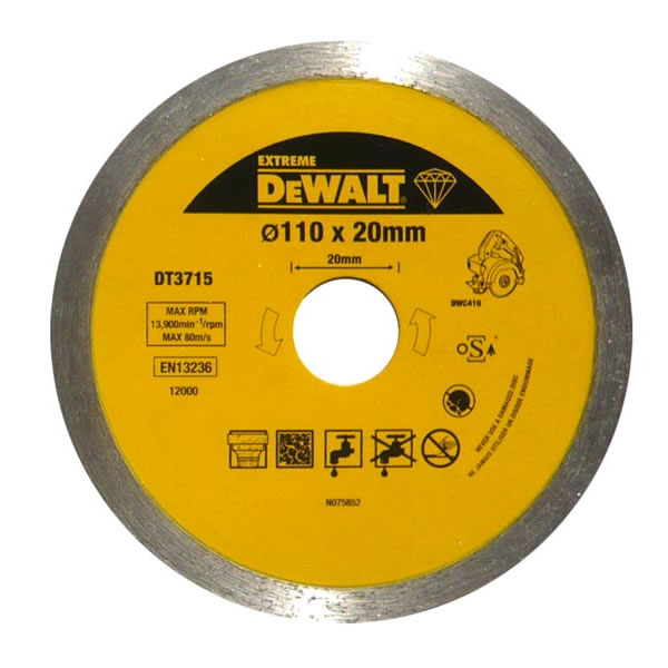 DeWalt Accessories DT3715-QZ DT3715 Diamond disc 110 x 20 Professional Economy 4.