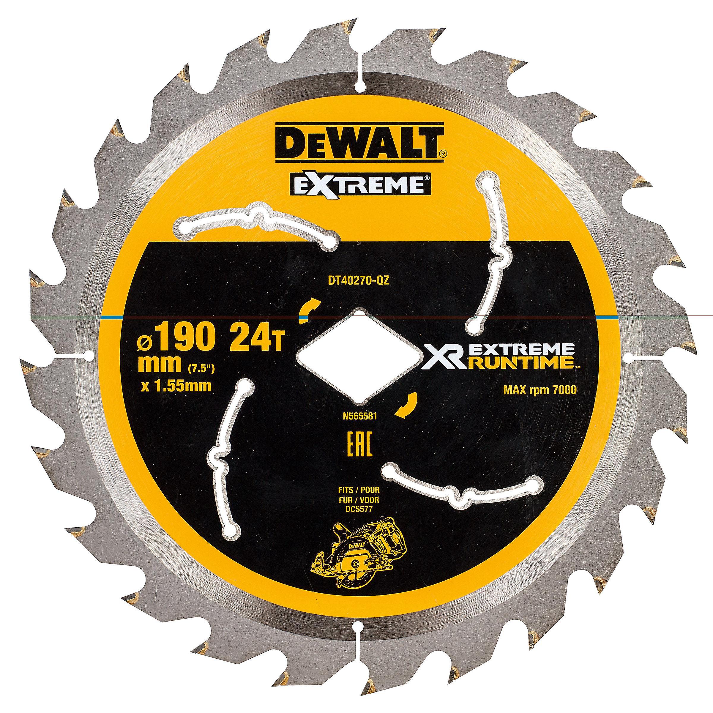 DeWalt Accessories DT40270-QZ saw blade 190 mm 24T diamond bore for DCS577