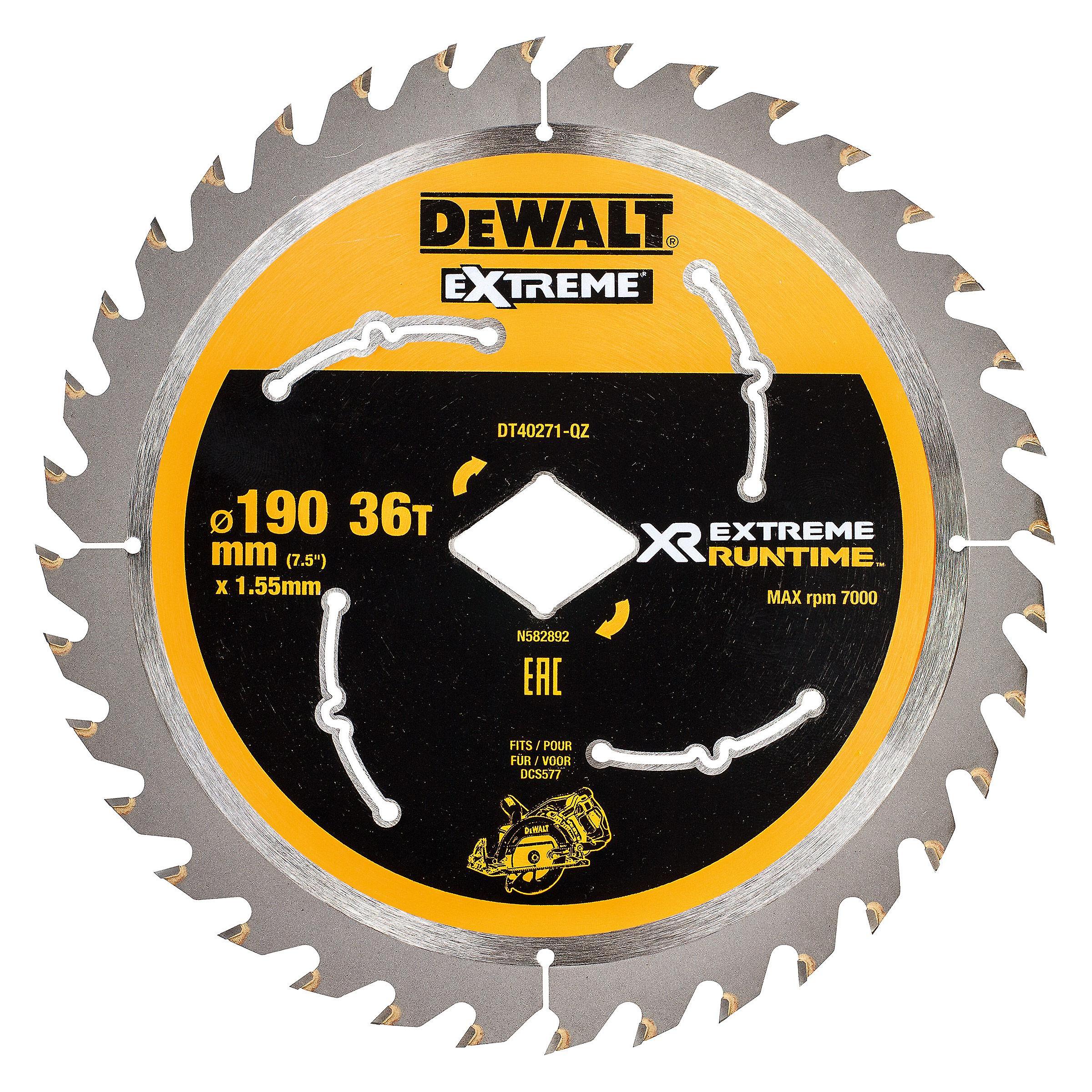 DeWALT Accessories DT40271-QZ saw blade 190 mm 36T diamond bore for DCS577