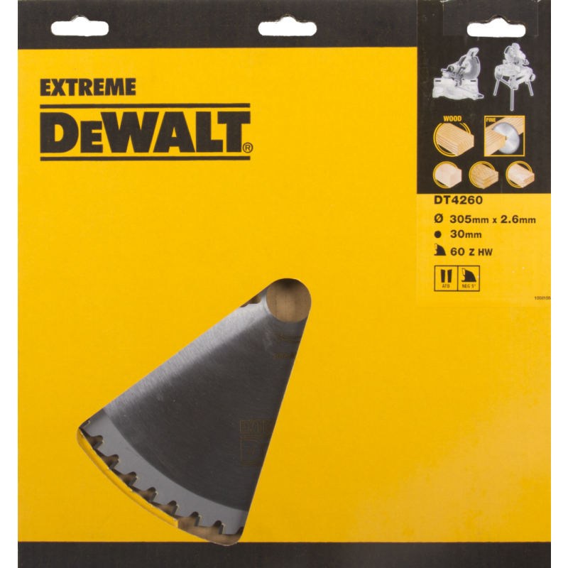 DeWalt Accessories DT4260-QZ TCT Circular saw blade, 305 x 30 x 60T WZ, -5°