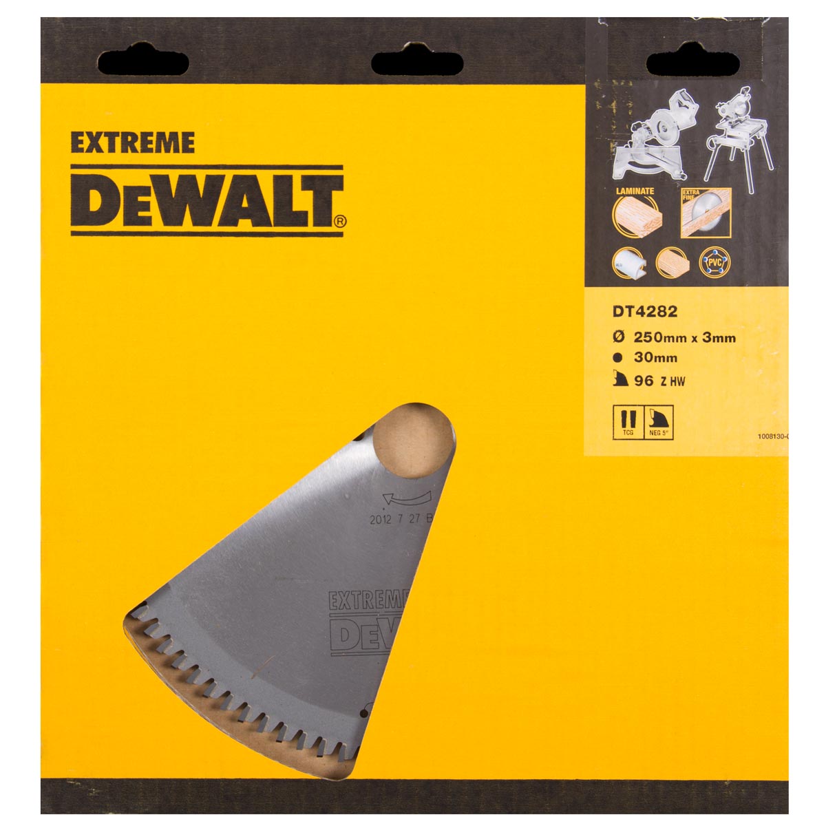 DeWalt Accessories DT4282-QZ TCT Circular saw blade, 250 x 30 x 96T, TFZ, -5°