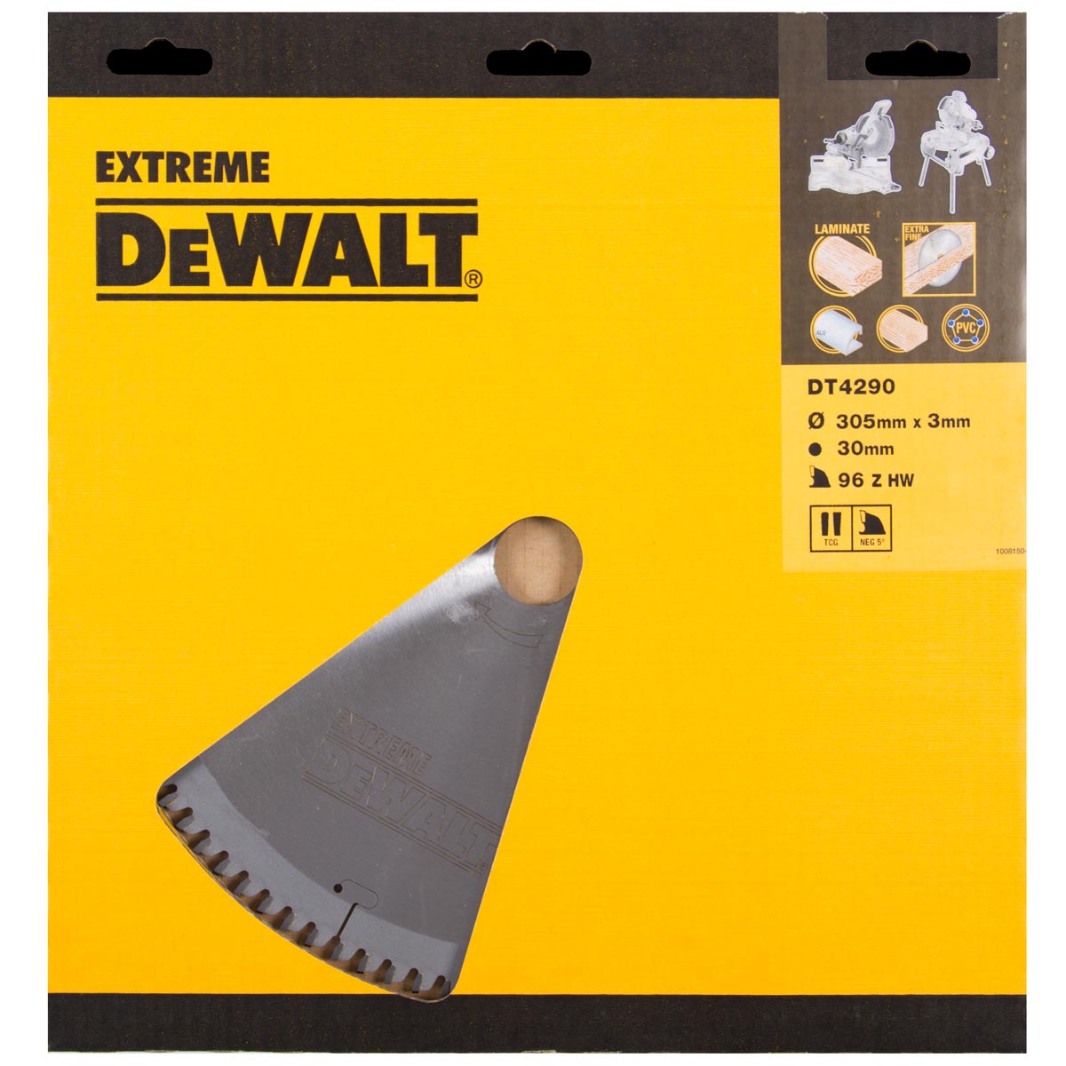 DeWalt Accessories DT4290-QZ TCT Circular saw blade, 305 x 30 x 96T, TFZ, -5°, Laminate, Alu fine finish