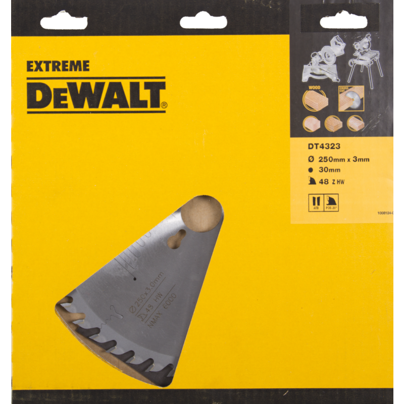 DeWalt Accessories DT4323-QZ TCT Circular saw blade, 250 x 30 x 48T, WZ, 10°