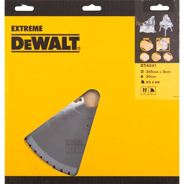 DeWalt Accessories DT4331-QZ TCT Circular saw blade, 305 x 30 x 60T, WZ, -5°
